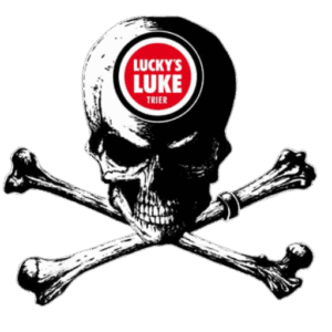 Das Totenkopf-Logo von Luckys Luke in Trier.